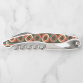 ヴィンテージ色の幾何形状パターン ソムリエナイフ (裏面)