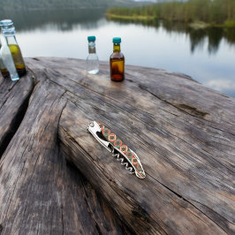 ヴィンテージ色の幾何形状パターン ソムリエナイフ