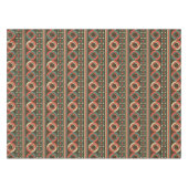 ヴィンテージ色の幾何形状パターン テーブルクロス (正面(横))