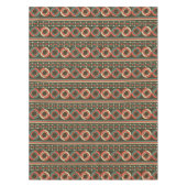 ヴィンテージ色の幾何形状パターン テーブルクロス (正面)