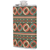 ヴィンテージ色の幾何形状パターン フラスク (左)