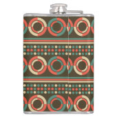 ヴィンテージ色の幾何形状パターン フラスク (裏面)