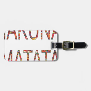 ヴィンテージ色のHakunaアフリカのMatataのギフト ラゲッジタグ