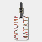 ヴィンテージ色のHakunaアフリカのMatataのギフト ラゲッジタグ (正面縦)