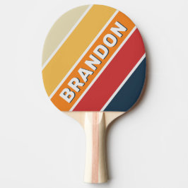 ヴィンテージ色はっきりしたあせストライプのる虹 卓球ラケット