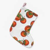 ヴィンテージ色シームレスパターンと新鮮な野菜 スモールクリスマスストッキング (正面 (吊り時))