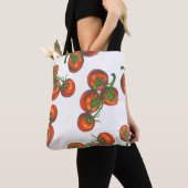 ヴィンテージ色シームレスパターンと新鮮な野菜 トートバッグ (クローズアップ)