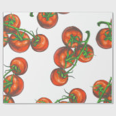 ヴィンテージ色シームレスパターンと新鮮な野菜 ラッピングペーパー (フラット)