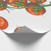 ヴィンテージ色シームレスパターンと新鮮な野菜 ラッピングペーパー (角)