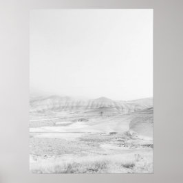 ヴィンテージ色ストライプのあせた絵を描山の丘 ポスター