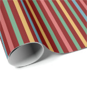 ヴィンテージ色ストライプの ラッピングペーパー (ロールコーナー)