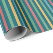 ヴィンテージ色ストライプの ラッピングペーパー (ロールコーナー)