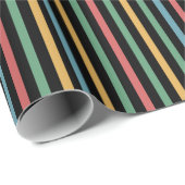 ヴィンテージ色ストライプの ラッピングペーパー (ロールコーナー)