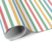ヴィンテージ色ストライプの ラッピングペーパー (ロールコーナー)