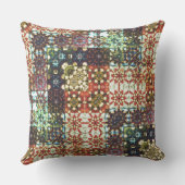 ヴィンテージ色不透明万華鏡のように千変万化するパターンモザイク投p クッション (裏面)