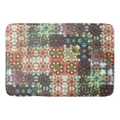 ヴィンテージ色不透明万華鏡のように千変万化するパターンモザイク バスマット (正面)