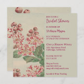 ヴィンテージ色彩の鮮やかガーデンブライダルシャワー招待 招待状 (正面/裏面)