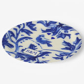 ヴィンテージ色彩の鮮やかクロカリー – ソンバードとイニシャル ペーパープレート (アングル)