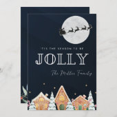 ヴィンテージ色彩の鮮やかサノスノースイーダーホリデーカード シーズンカード (正面/裏面)