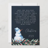 ヴィンテージ色彩の鮮やかサノスノースイーダーホリデーカード シーズンカード (裏面)