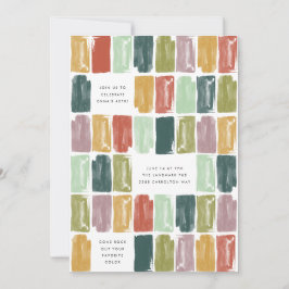 ヴィンテージ色彩の鮮やかジュエル誕生日パーティーへの招待 招待状