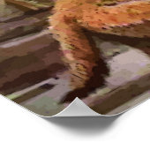 ヴィンテージ色彩の鮮やかレトリバーとダックハンターポスター ポスター (角)