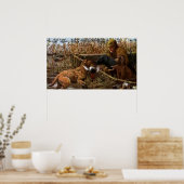 ヴィンテージ色彩の鮮やかレトリバーとダックハンターポスター ポスター (キッチン)