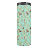 ヴィンテージ色彩の鮮やかロビン鳥模様 タンブラー (裏面)