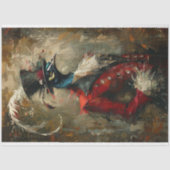 ヴィンテージ色彩の鮮やか油デクページ 薄葉紙 (正面)