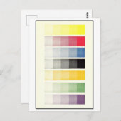 ヴィンテージ色混合ガイド葉書 ポストカード (正面/裏面)