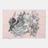 ヴィンテージ色(ほこりっぽいピンク) キッチンタオル (横)