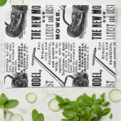 ヴィンテージ芝刈りソフト広告 キッチンタオル (折り畳み)