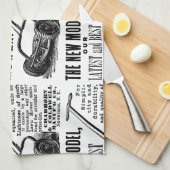 ヴィンテージ芝刈りソフト広告 キッチンタオル (四つ折り)