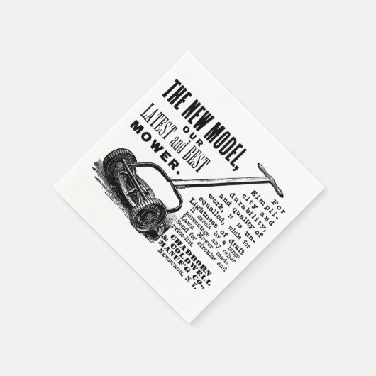 ヴィンテージ芝刈りソフト広告 スタンダードカクテルナプキン (角)