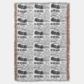 ヴィンテージ芝刈りソフト広告 スローブランケット (正面縦)