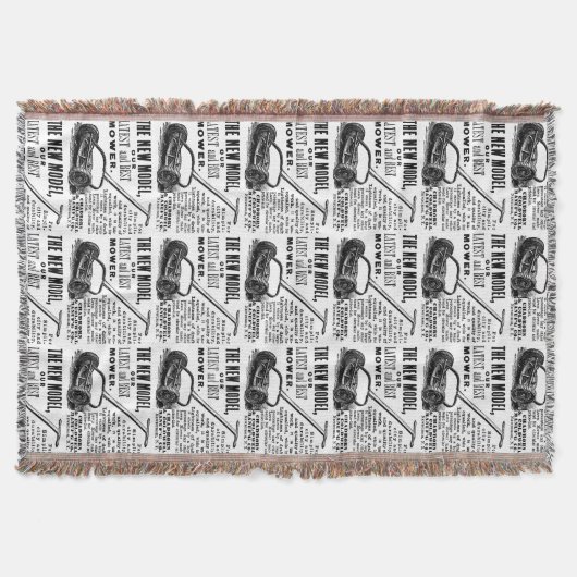 ヴィンテージ芝刈りソフト広告 スローブランケット (正面)