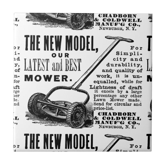 ヴィンテージ芝刈りソフト広告 タイル (正面)
