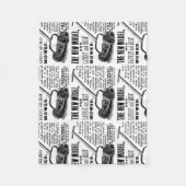 ヴィンテージ芝刈りソフト広告 フリースブランケット (正面)