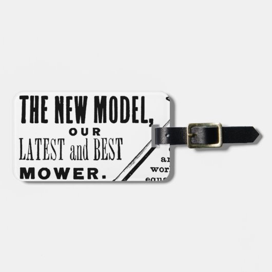 ヴィンテージ芝刈りソフト広告 ラゲッジタグ (正面横)