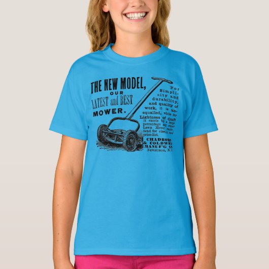 ヴィンテージ芝刈りソフト広告 Tシャツ (正面)