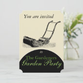ヴィンテージ芝刈り機ガーデンパーティの招待状 招待状 (スタンド正面)