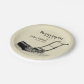 ヴィンテージ芝刈り機リタイアメントパーティー紙プレート ペーパープレート (アングル)