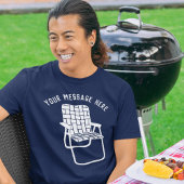 ヴィンテージ芝生チェアカスタムメッセージサマーグラフィック Tシャツ