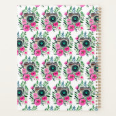 ヴィンテージ花とレトロカメラパーソナライズされた プランナー手帳 (裏面)