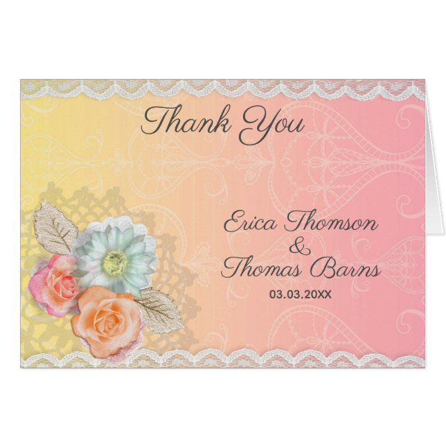 ヴィンテージ花とレース (正面横)