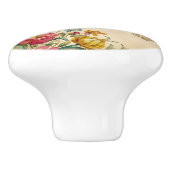 ヴィンテージ花とレース セラミックノブ (側面)