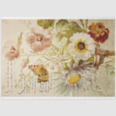 ヴィンテージ花と花器の切り離しティッシュペーパー 薄葉紙 (正面)