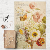 ヴィンテージ花と花器の切り離しティッシュペーパー 薄葉紙