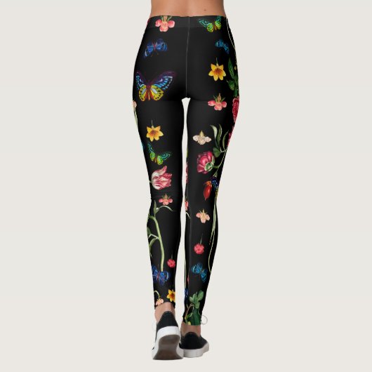 ヴィンテージ花と蝶のレギンス レギンス (裏面)