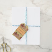 ヴィンテージ花と音符ギフトラベル ギフトタグ (より糸付き)